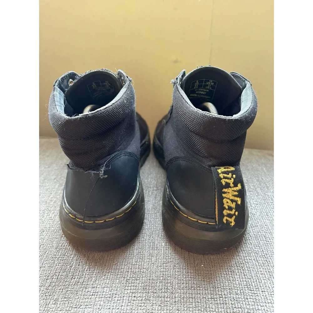 Dr. Martens Bonny Boots Mens 10 Womens 11 Black Nylon Chukka Ankle Lace Up Y2K